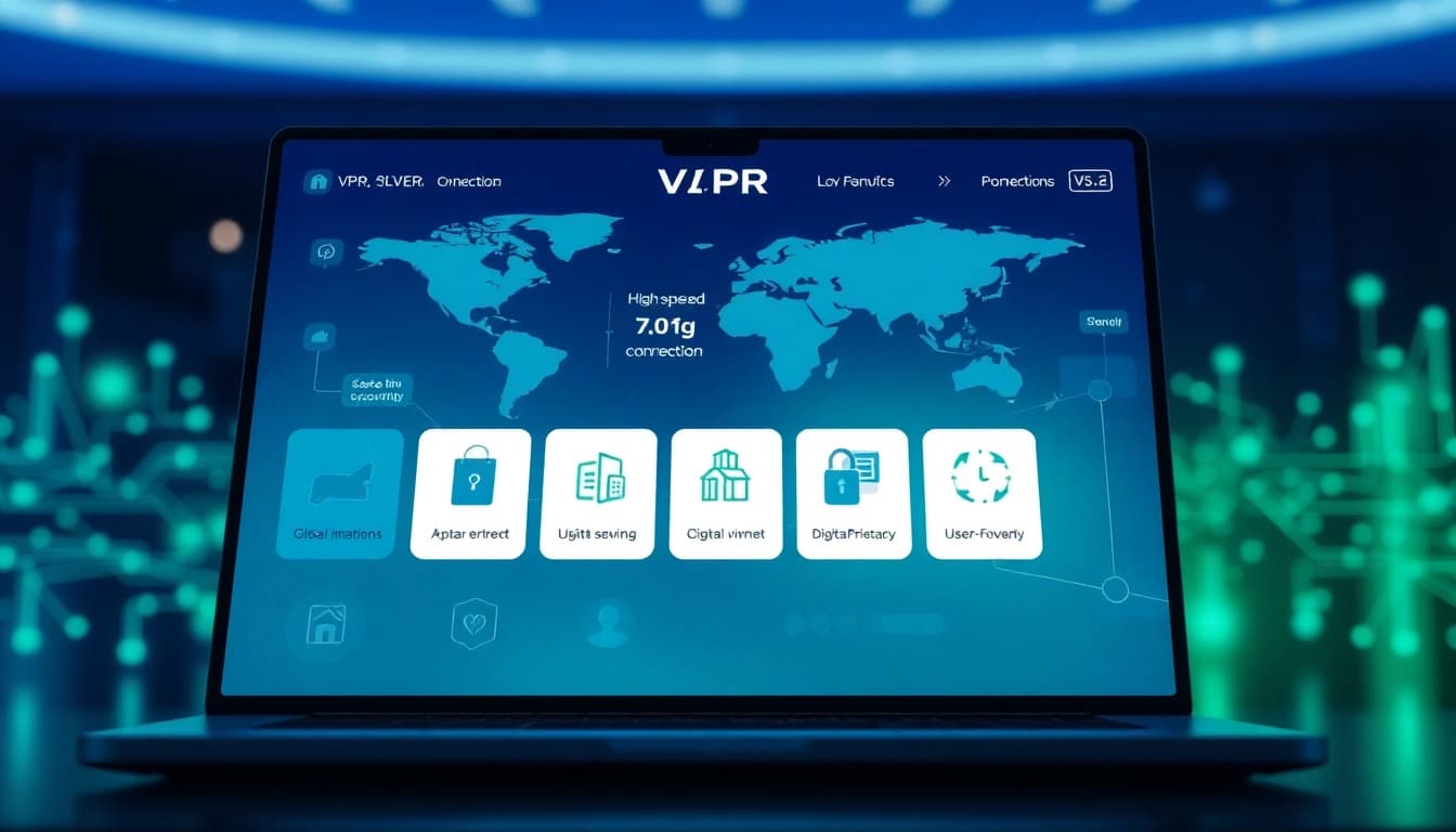 High-speed VPN connectivity through 快连官网 app showcased on a sleek mobile device.