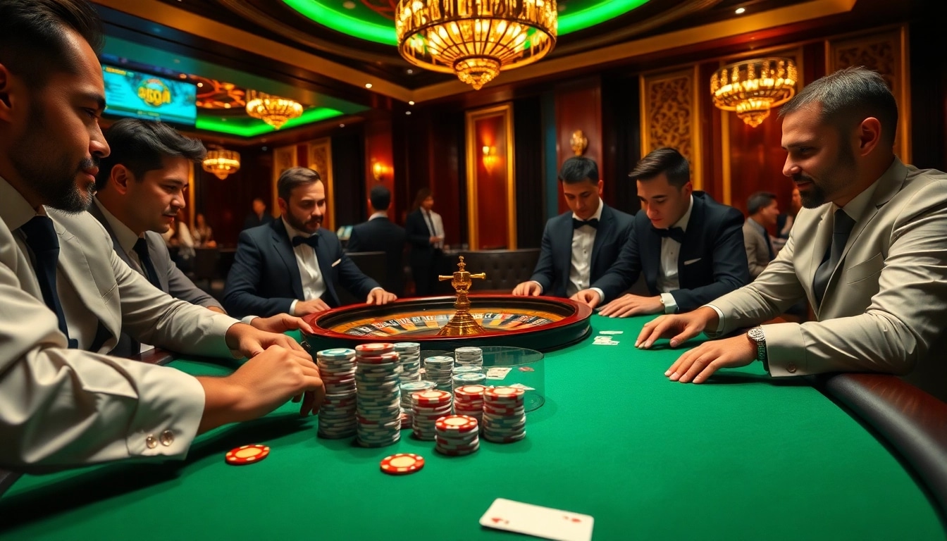 The excitement at the poker table featuring high-stakes players, inspired by https://fabet.blog/ for great gambling strategies.