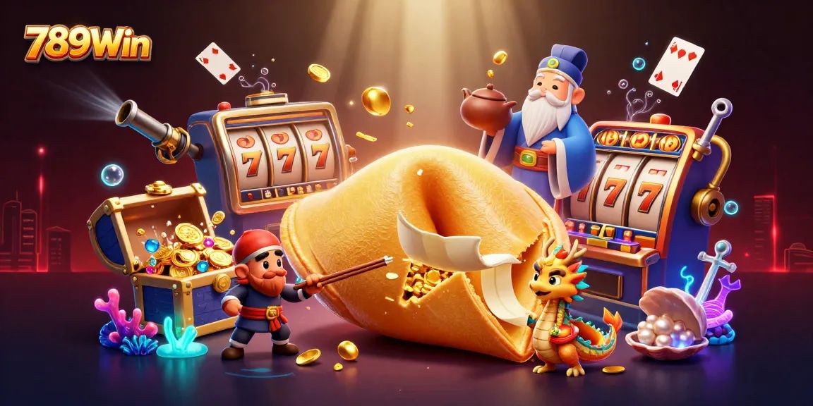 Immerse in 789Win's vibrant online casino experience featuring dynamic gaming elements and magical characters.