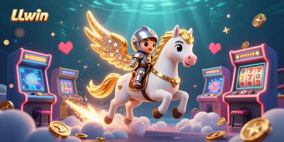 Experience thrilling jackpots at LLwin with a dazzling 3D casino illustration featuring exciting game elements.