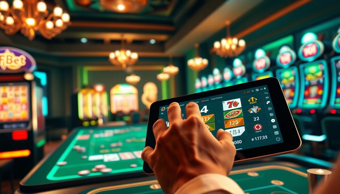 Experience thrilling bets at F8Bet with vibrant casino visuals and engaging games.