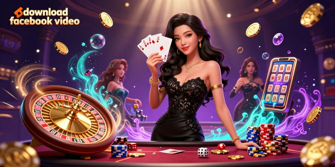 Download facebook video and enjoy your favorite moments in a vibrant casino scene.