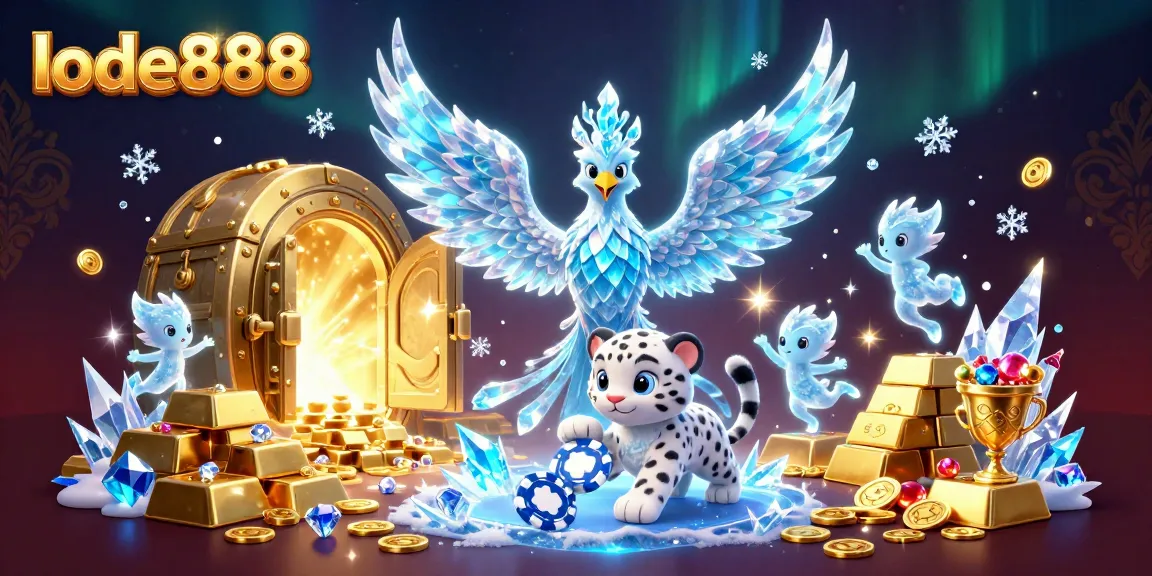 Play slots and win big with lode888 in a stunning 3D illustration showcasing vibrant gaming elements.