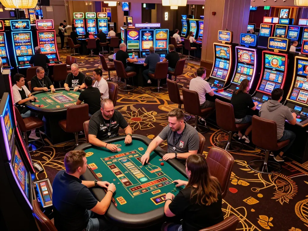 Players enjoying thrilling moments at MM88 casino, showing the vibrant atmosphere of gambling.