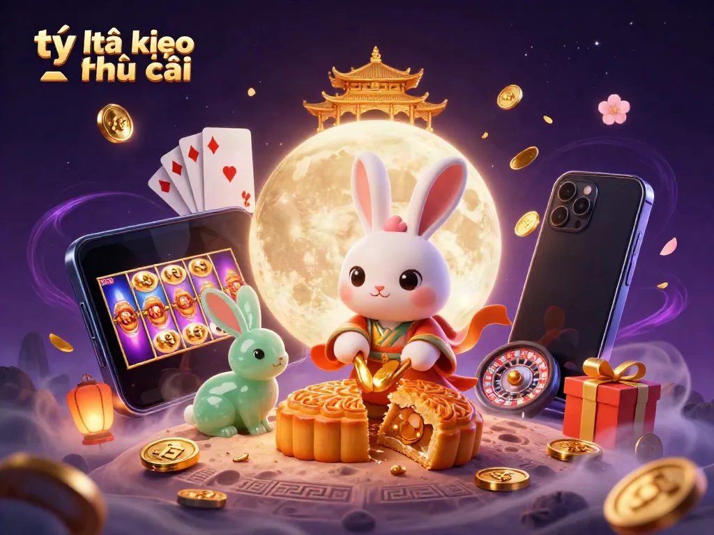 Experience the excitement of tỷ lệ kèo nhà cái with vibrant casino elements and playful characters.