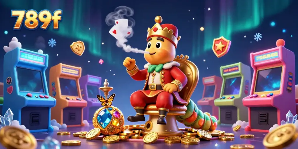 Experience top-tier online gaming fun with 789f, featuring vibrant 3D characters and casino elements.