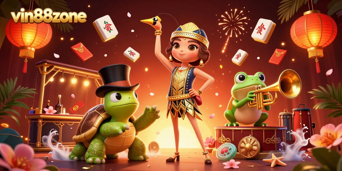 Experience the excitement of vin88zone with vibrant characters and rich casino elements.