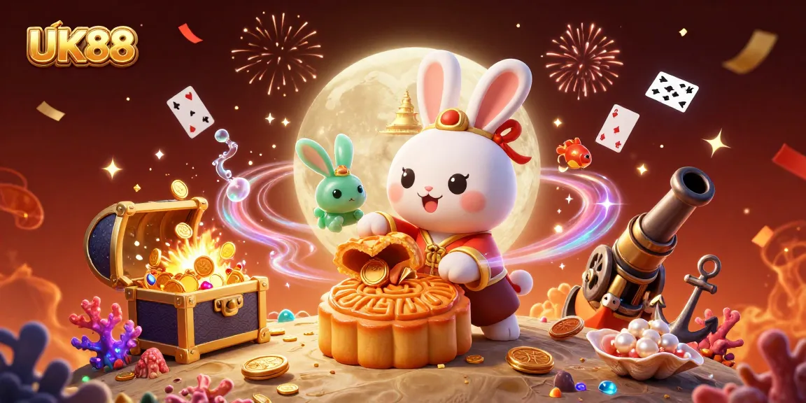 Engage with UK88's vibrant casino atmosphere featuring captivating characters and dynamic gaming elements.