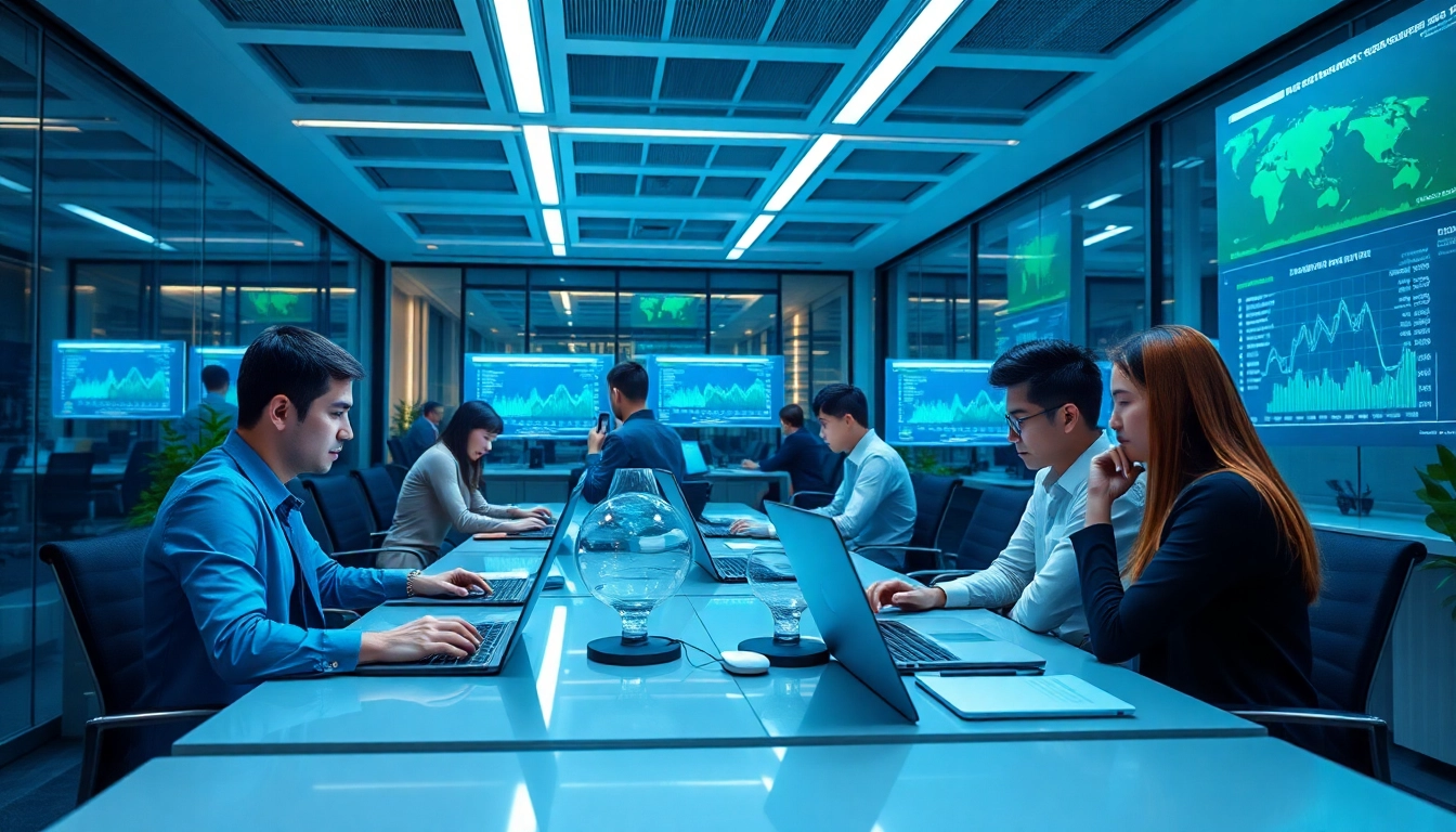 快连下载 offers fast, secure network access in a modern digital workspace filled with professionals.