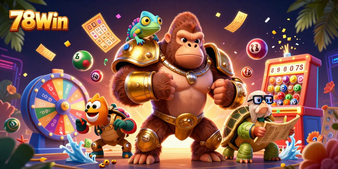 Immerse in thrilling games at 78Win, where colorful lottery balls and vibrant prizes dominate the scene.