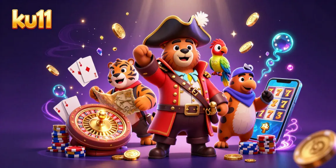 Engage with ku11's captivating casino adventure featuring vibrant characters and rich gaming elements.