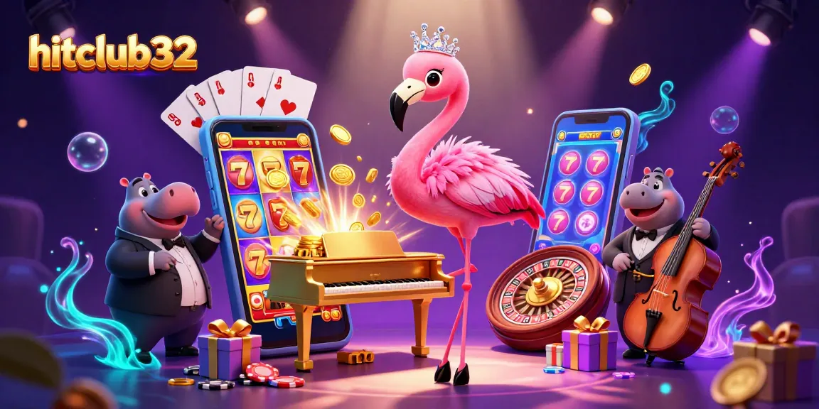 Experience the thrill of hitclub32 with vibrant slot games and casino excitement in a lively scene.