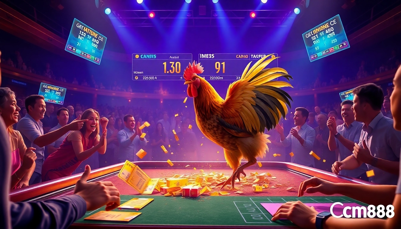 Exciting online betting action at https://cm88bet.us/da-ga-cm88/ with cockfighting gameplay and digital interfaces.