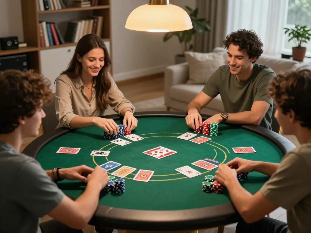 Experience the excitement of an engaging poker game at home with rr88bet players enjoying strategic moments.