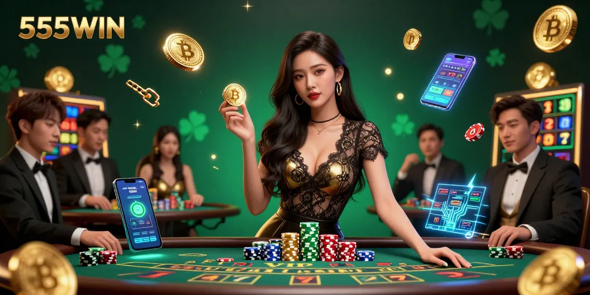 Join the excitement at 555WIN with stunning slots and VIP experiences at a high-stakes baccarat table.