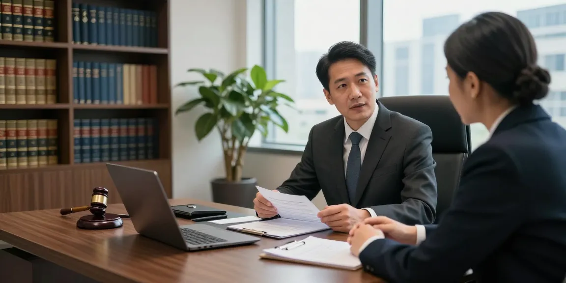 Discover this legal consultation with expert advice in a modern law office environment.
