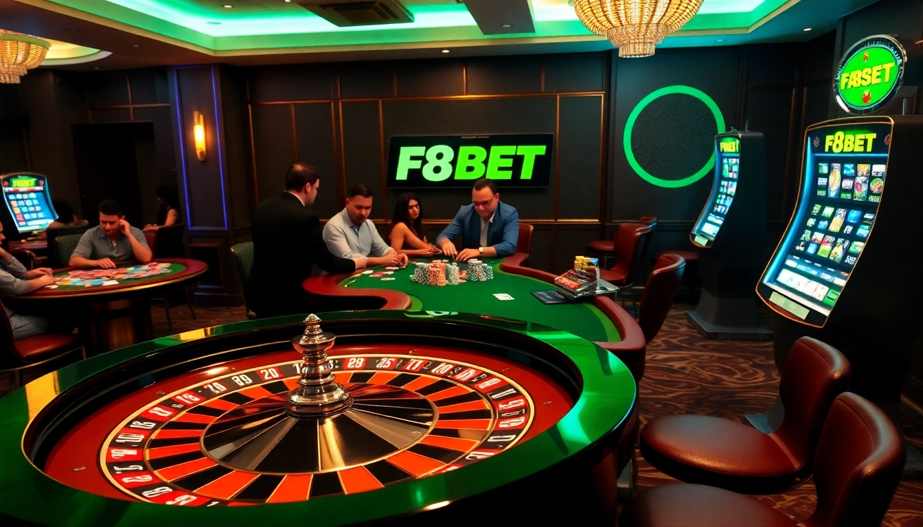 Experience the thrill of betting at F8BET with vibrant casino games and lively poker tables.