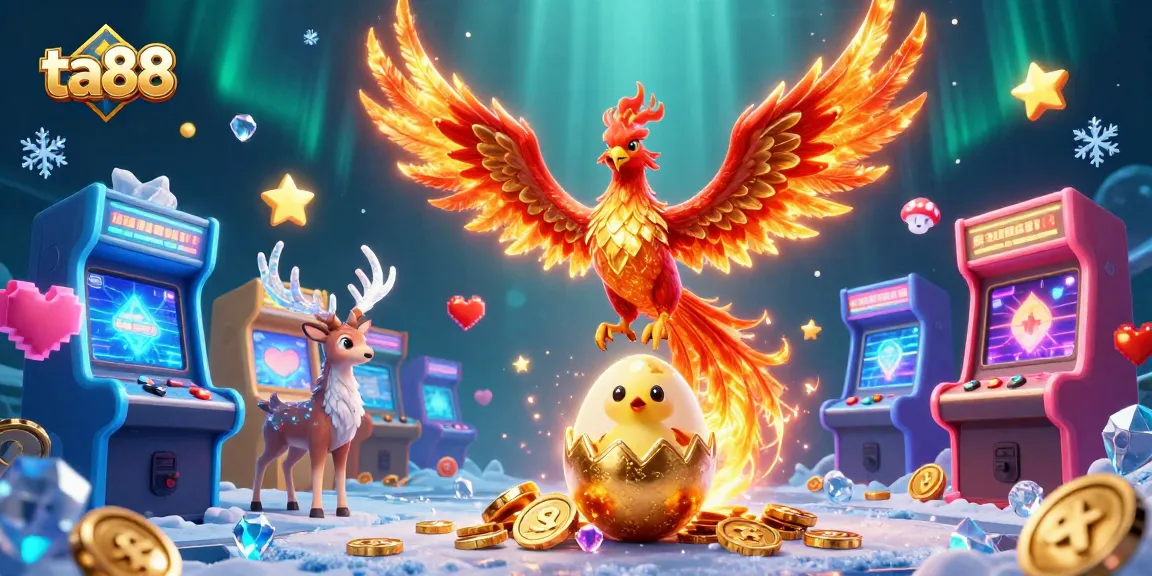 Engage with ta88 through an epic 3D phoenix casino adventure showcasing excitement and energy.