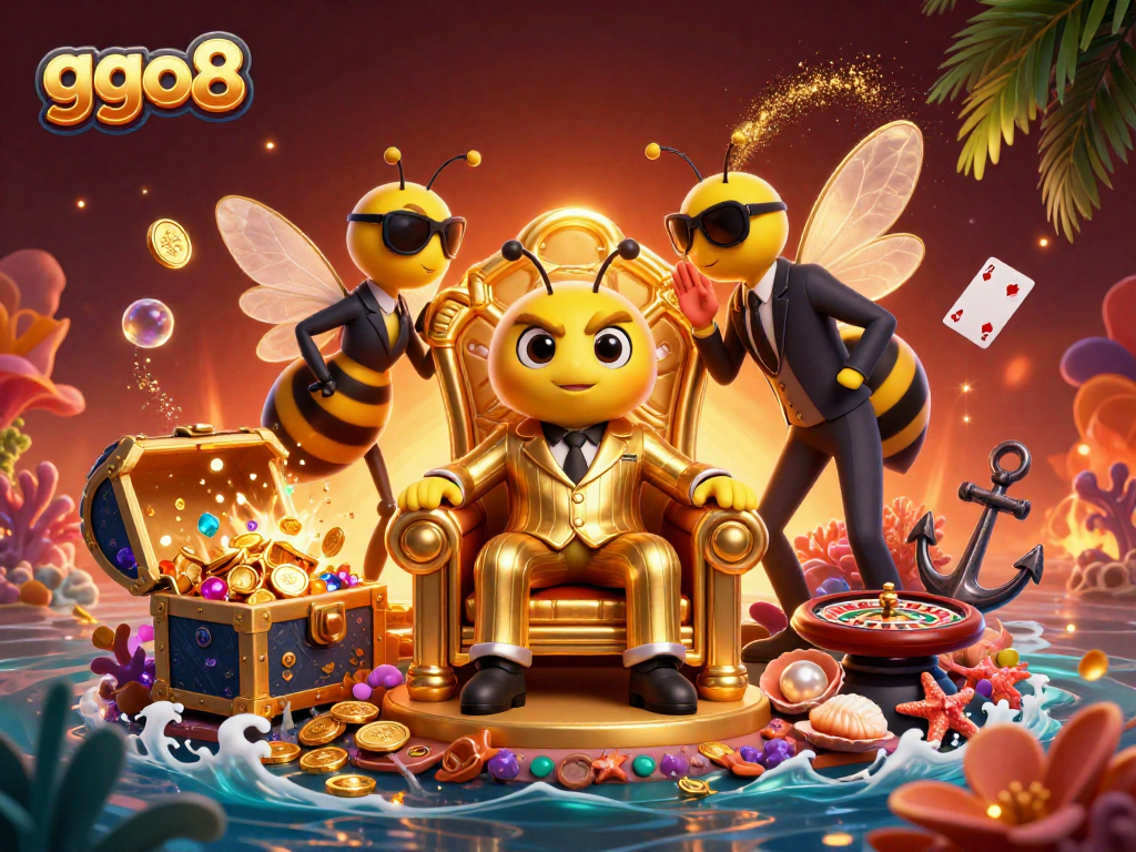 Witness ggo8's thrilling casino adventure with a bumblebee mob boss and lavish game elements.